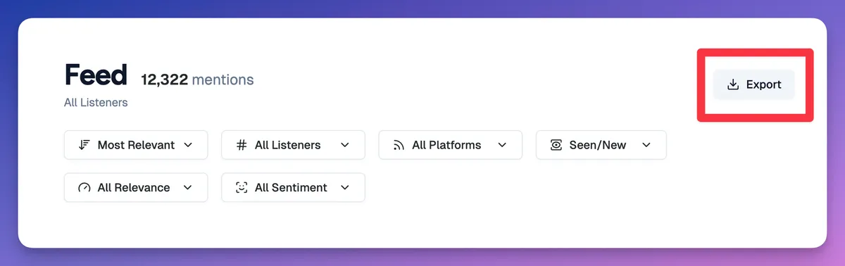 Export your mentions (leads) to CSV