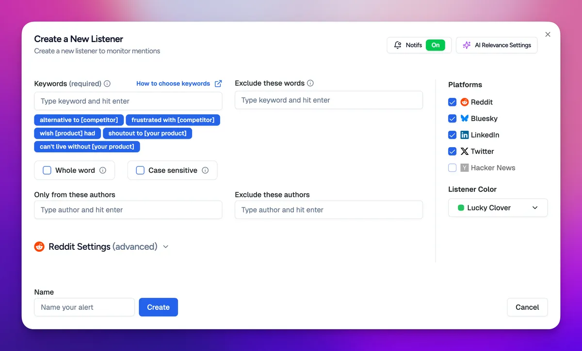 Set up Twitter monitoring for your product